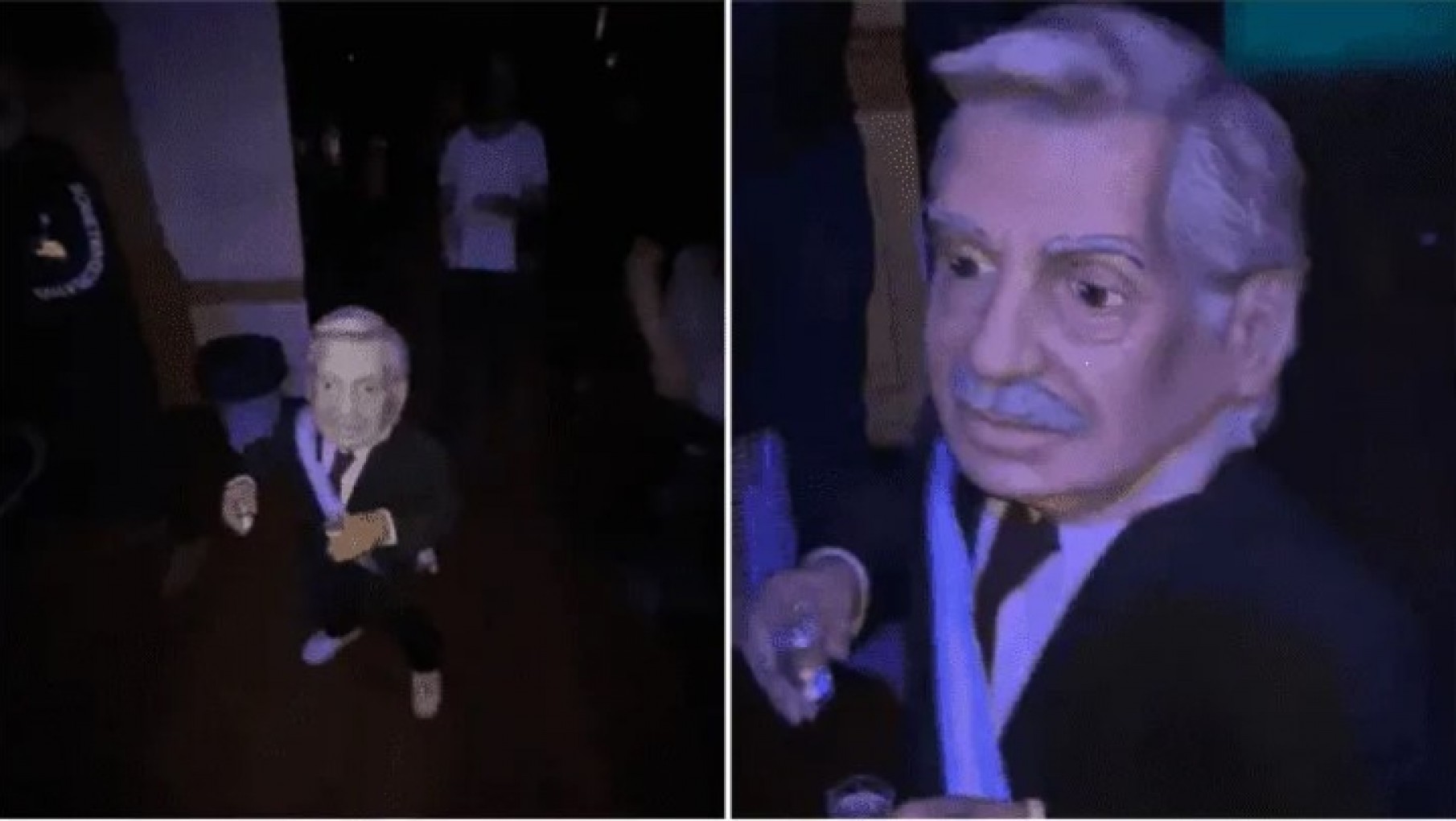 Furor por el mini Alberto Fernández que hipnotizó la noche porteña