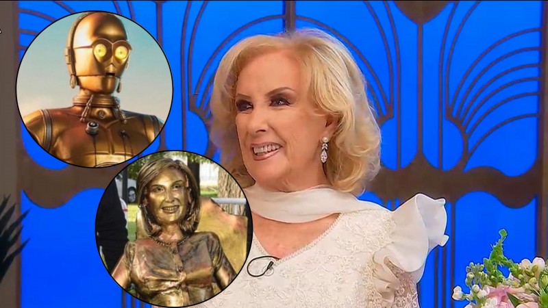 Inauguraron una estatua de Mirtha Legrand y en las redes llovieron memes
