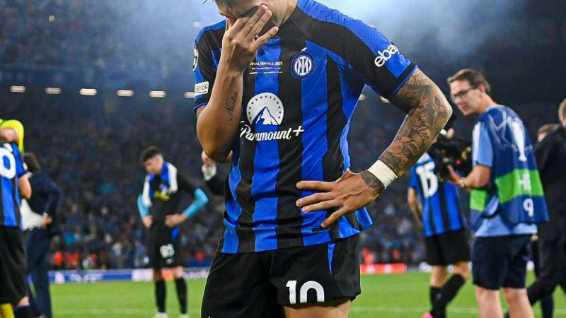 Video: Lautaro Martínez quebró en llanto tras perder la final de la Champions