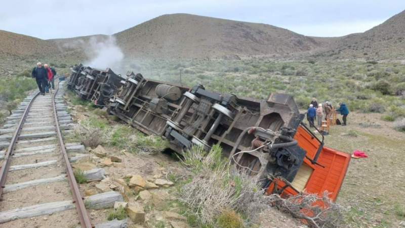 Se descarriló un tren en Río Negro: hay turistas heridos