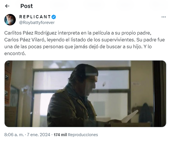 La sociedad de la nieve': emotiva escena hizo llorar a Carlitos Páez, uno  de los sobrevivientes, Películas