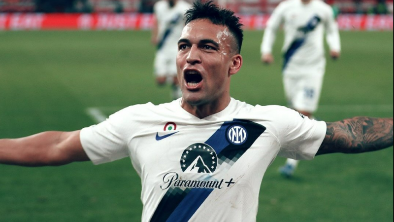 Video: el doblete de Lautaro Martínez en la goleada del Inter ante Monza