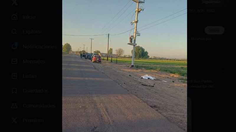 Un hombre murió en un accidente en San Martín cuando lo chocaron por detrás