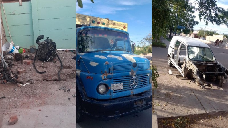 Detuvieron a un hombre con un camión lleno de autopartes de un vehículo robado