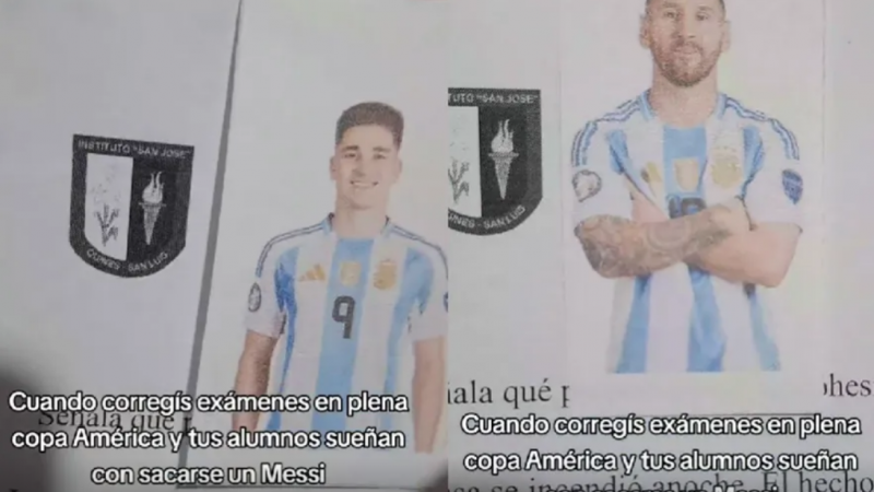 El ingenioso método de un docente para calificar a sus alumnos en la Copa América: "Sacarse un Messi"