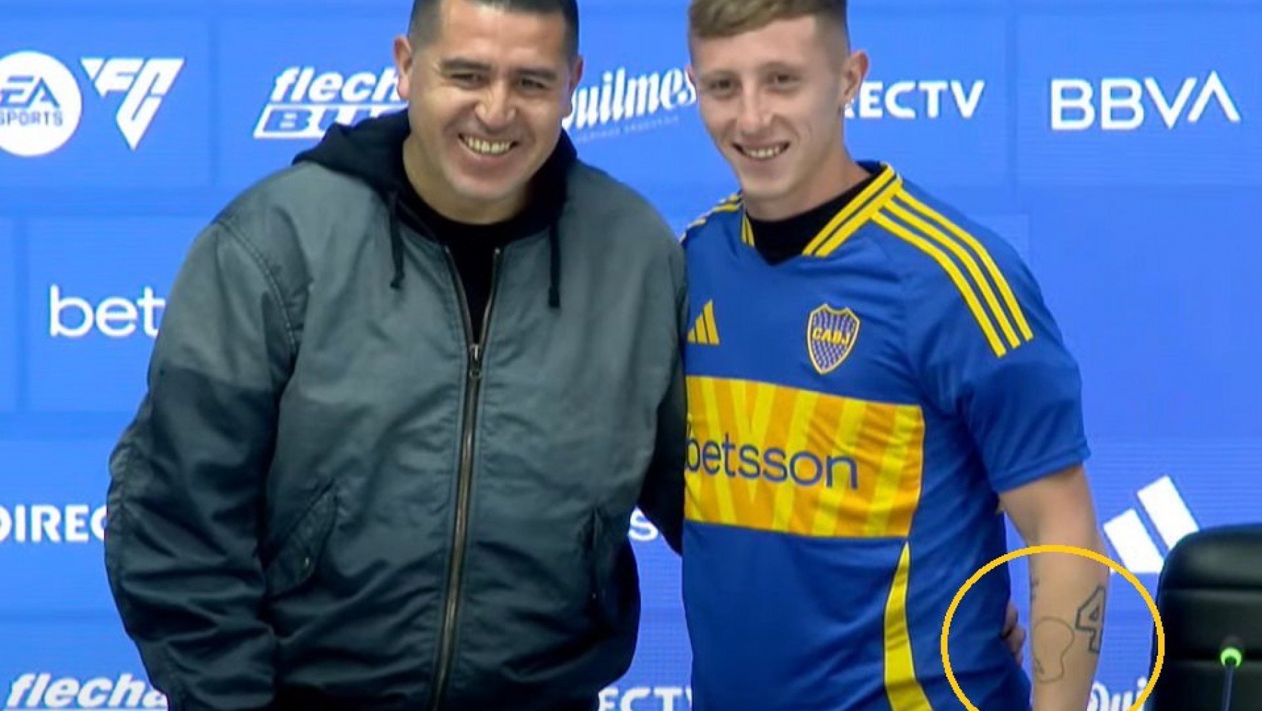 El particular tatuaje que perjudicó la presentación del último refuerzo de Boca