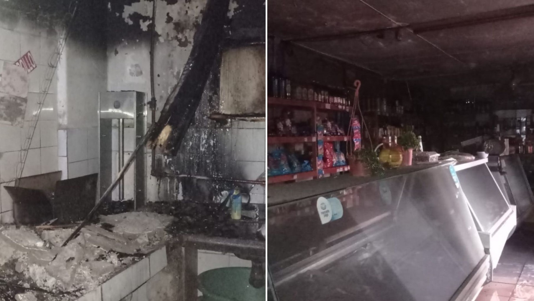 Se incendió una carnicería en Guaymallén, no hubo heridos y las pérdidas fueron totales